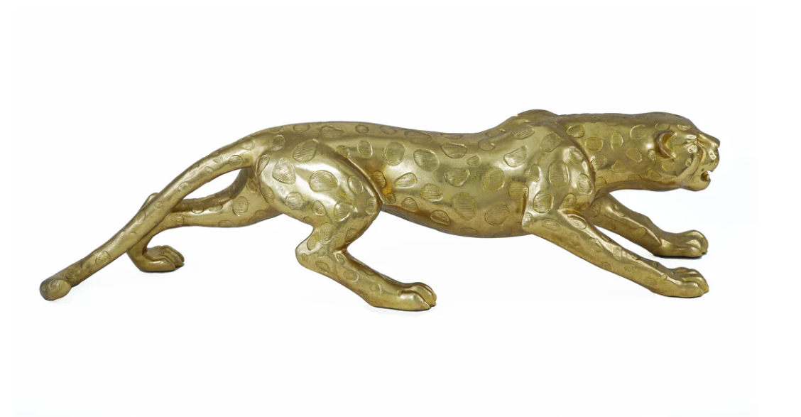 Gold Leopard Sculpture