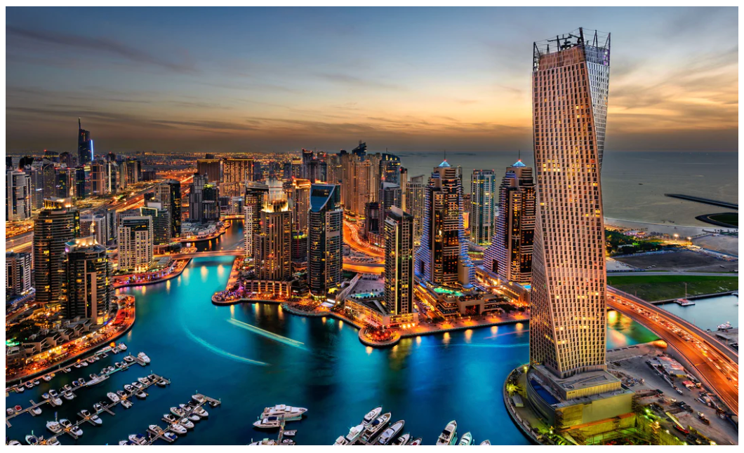 Dubai City Glass Wall Art 60