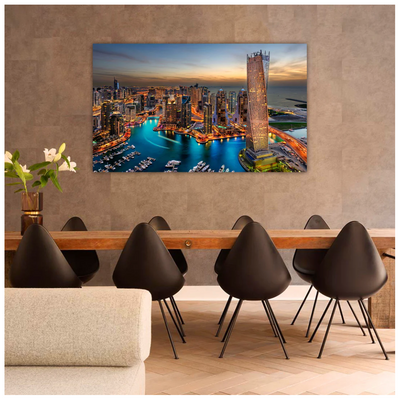 Dubai City Glass Wall Art 60