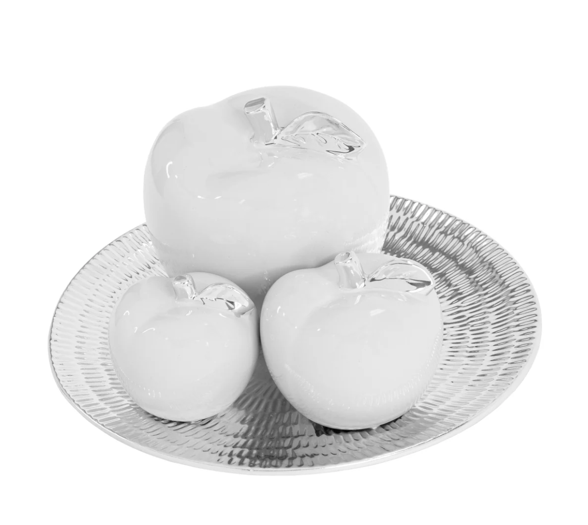4pc Apple Set w/ Plate Kitchen Decor