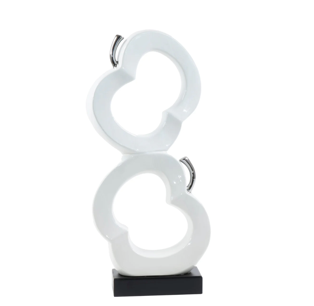 Two Apples Sculpture Decor