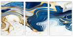 3pc Abstract Glass Wall Art 24"x 36"
