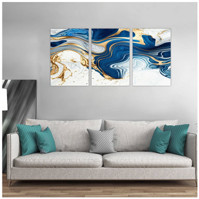 3pc Abstract Glass Wall Art 24