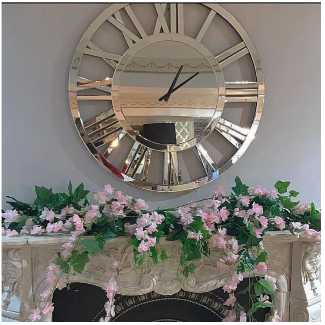 Glass Mirror Wall Clock