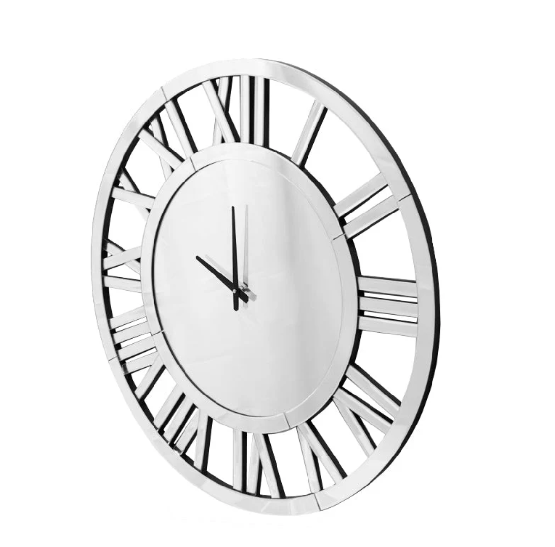 Glass Mirror Wall Clock