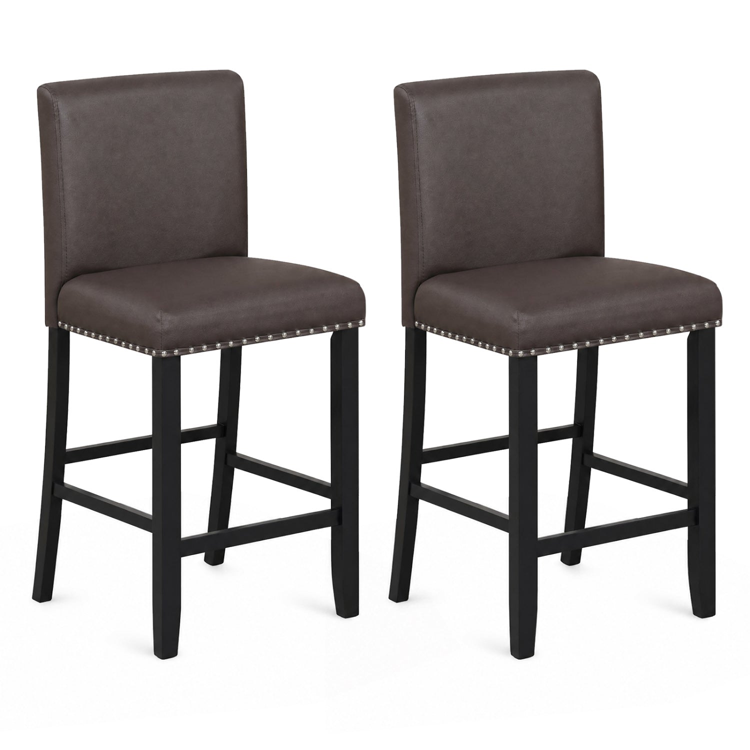 Bar Stools with Back Set of 2 - 25.5