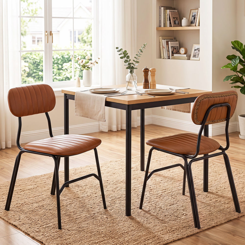 Dining Chairs Set of 2 with Ergonomic Back