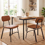 Dining Chairs Set of 2 with Ergonomic Back