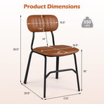 Dining Chairs Set of 2 with Ergonomic Back