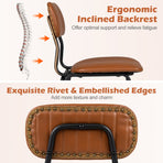 Dining Chairs Set of 2 with Ergonomic Back