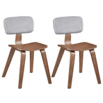 Set of 2 Rubber Wood Dining Room Chairs