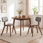 Set of 2 Rubber Wood Dining Room Chairs
