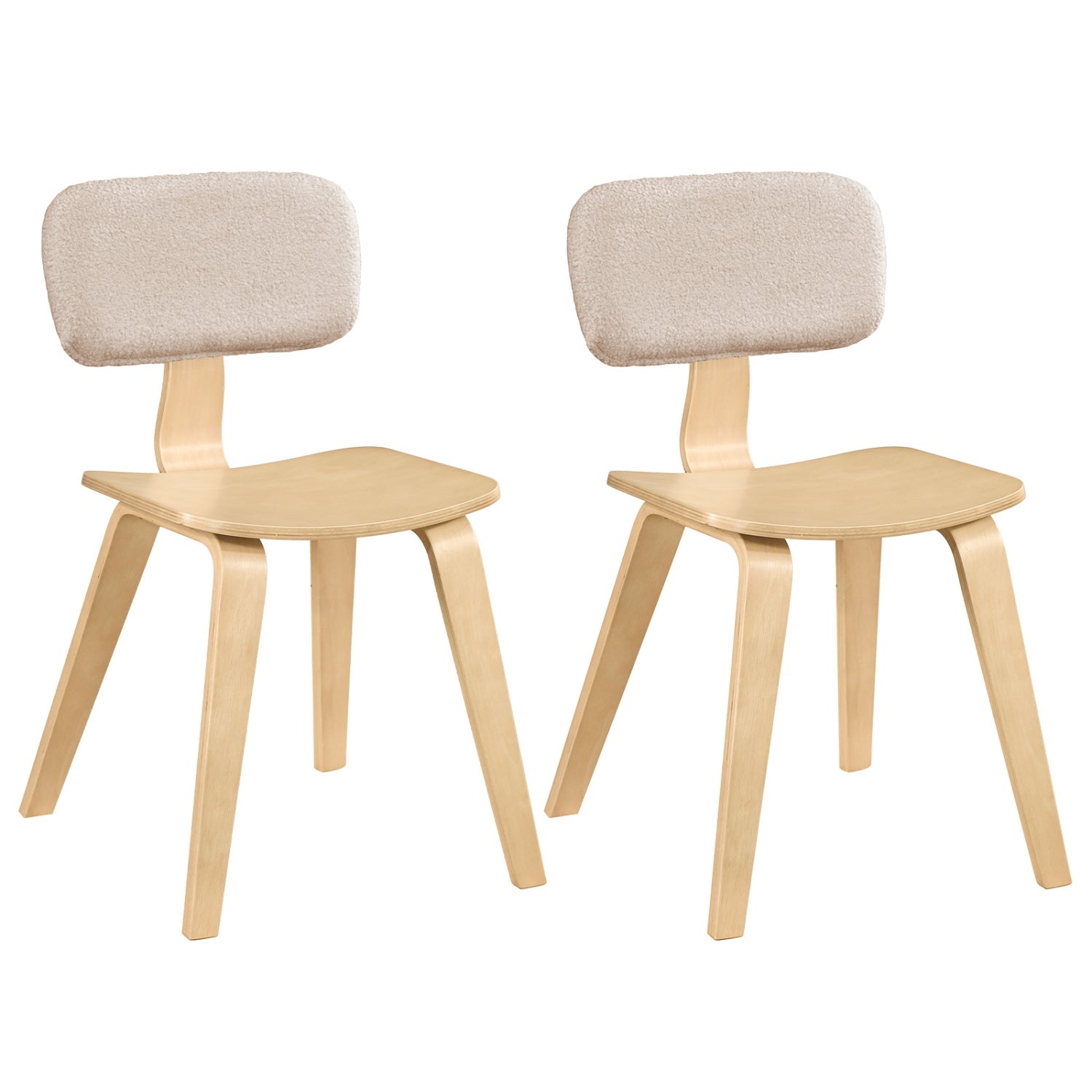 Set of 2 Rubber Wood Dining Room Chairs