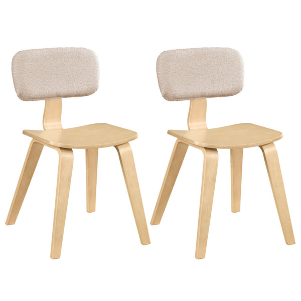 Set of 2 Rubber Wood Dining Room Chairs