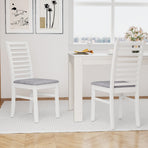Set of 2 Wooden Dining Chair with Rubber Wood Legs