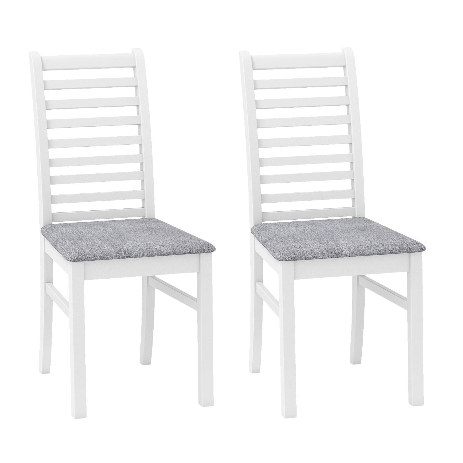 Set of 2 Wooden Dining Chair with Rubber Wood Legs