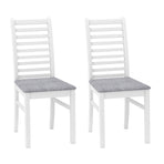 Set of 2 Wooden Dining Chair with Rubber Wood Legs