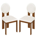 Sherpa Dining Chairs Set of 2 with Rubber Wood Legs