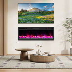 Smart WiFi Electric Fireplace Wall Mounted & Recessed 750W/1500W Heater
