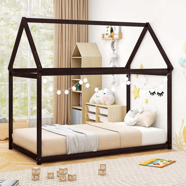 Stable Kids Platform Floor Bed with Roof