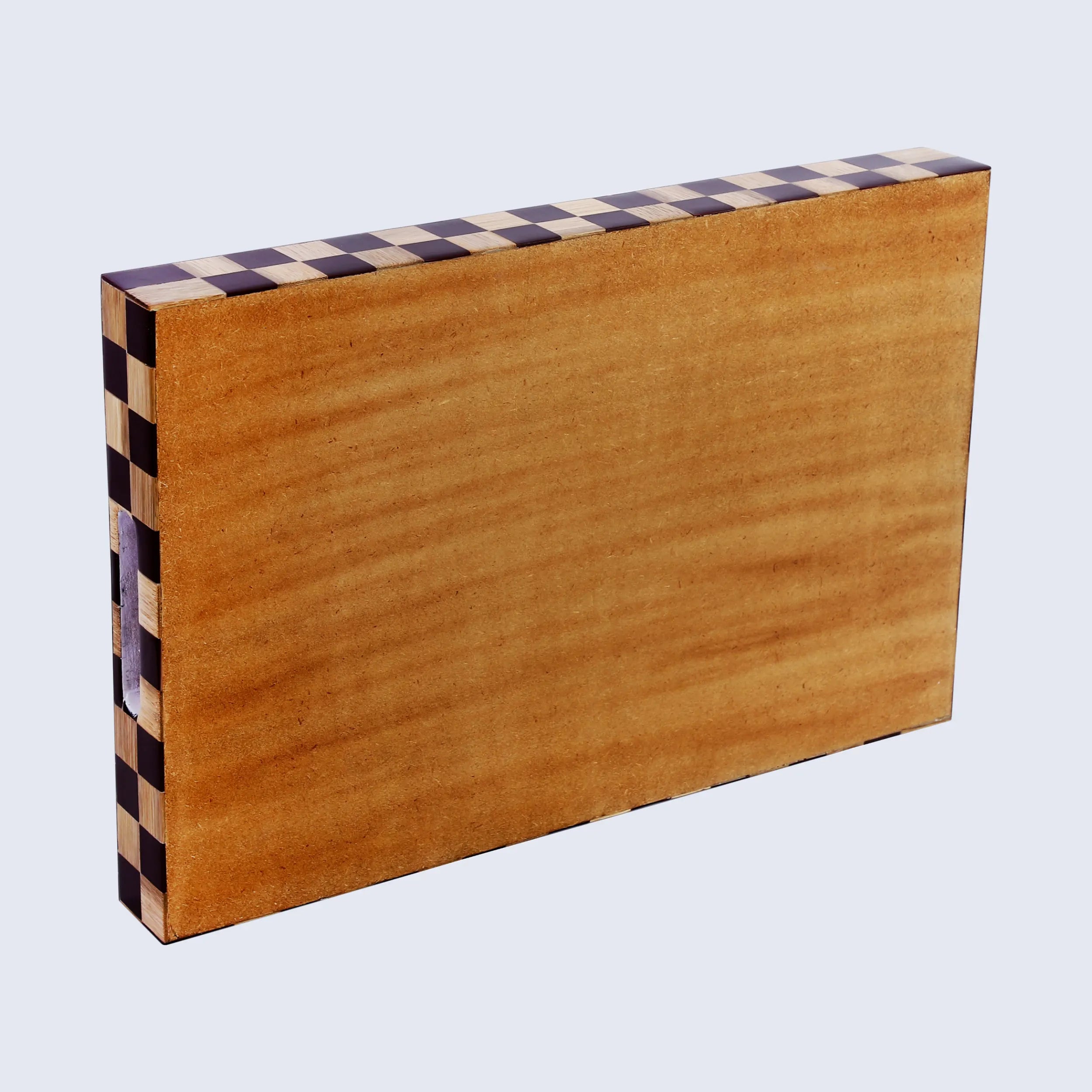 Brown Checkered Decorative Tray Coffee Table Ottoman 17