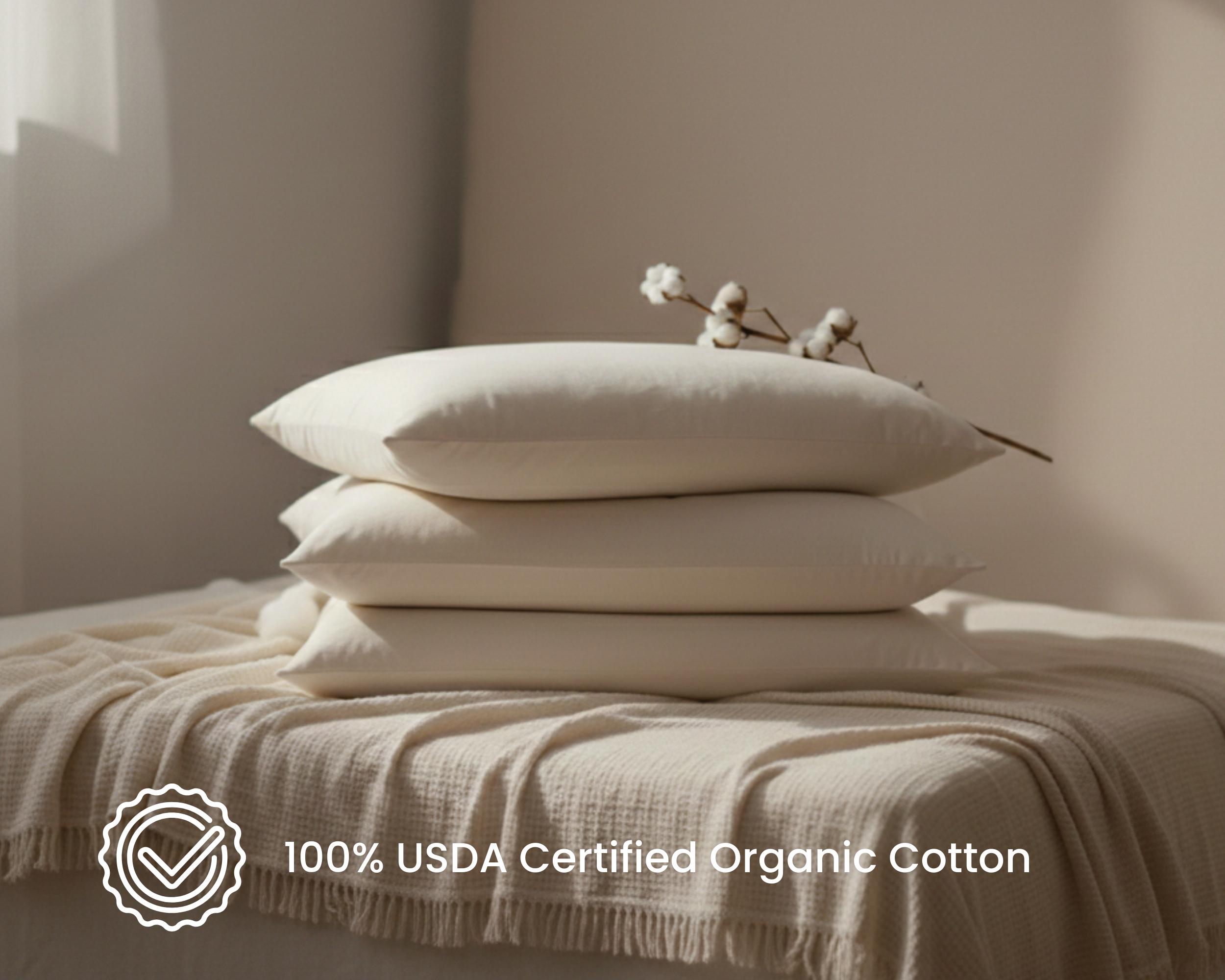 Signature Organic Cotton Pillow Single
