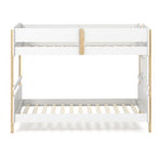 Twin Over Twin Bunk Bed with Convertible Design and Ladder