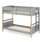 Twin Over Twin Bunk Bed with Convertible Design and Ladder