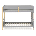 Twin Over Twin Bunk Bed with Convertible Design and Ladder