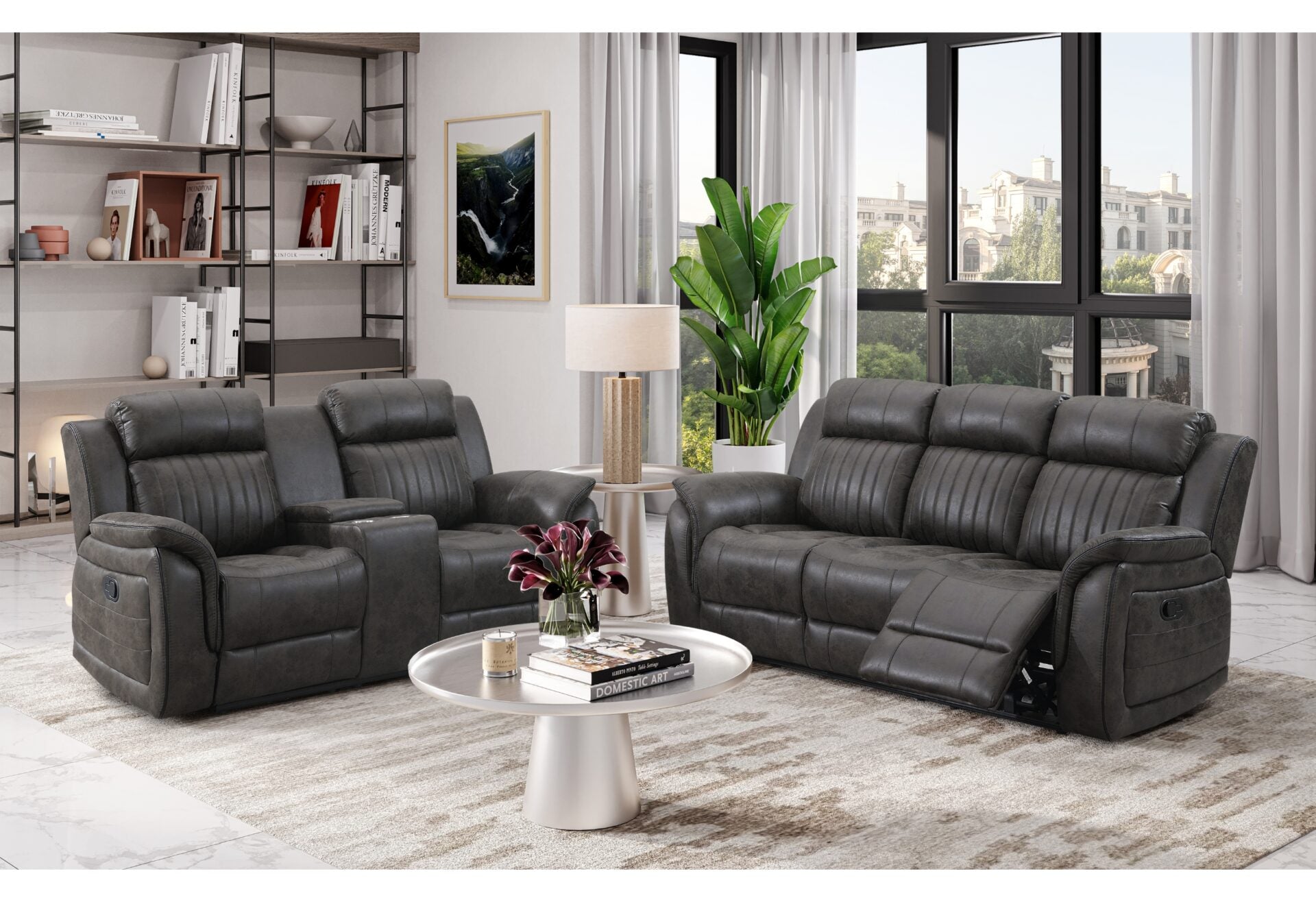 U8517 Badlands Reclining Sofa and Love seat