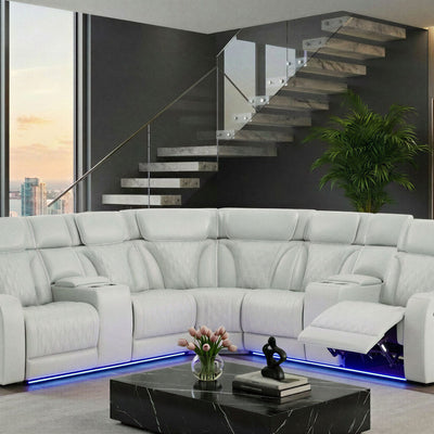 Blanche Silver Reclining Sectional
