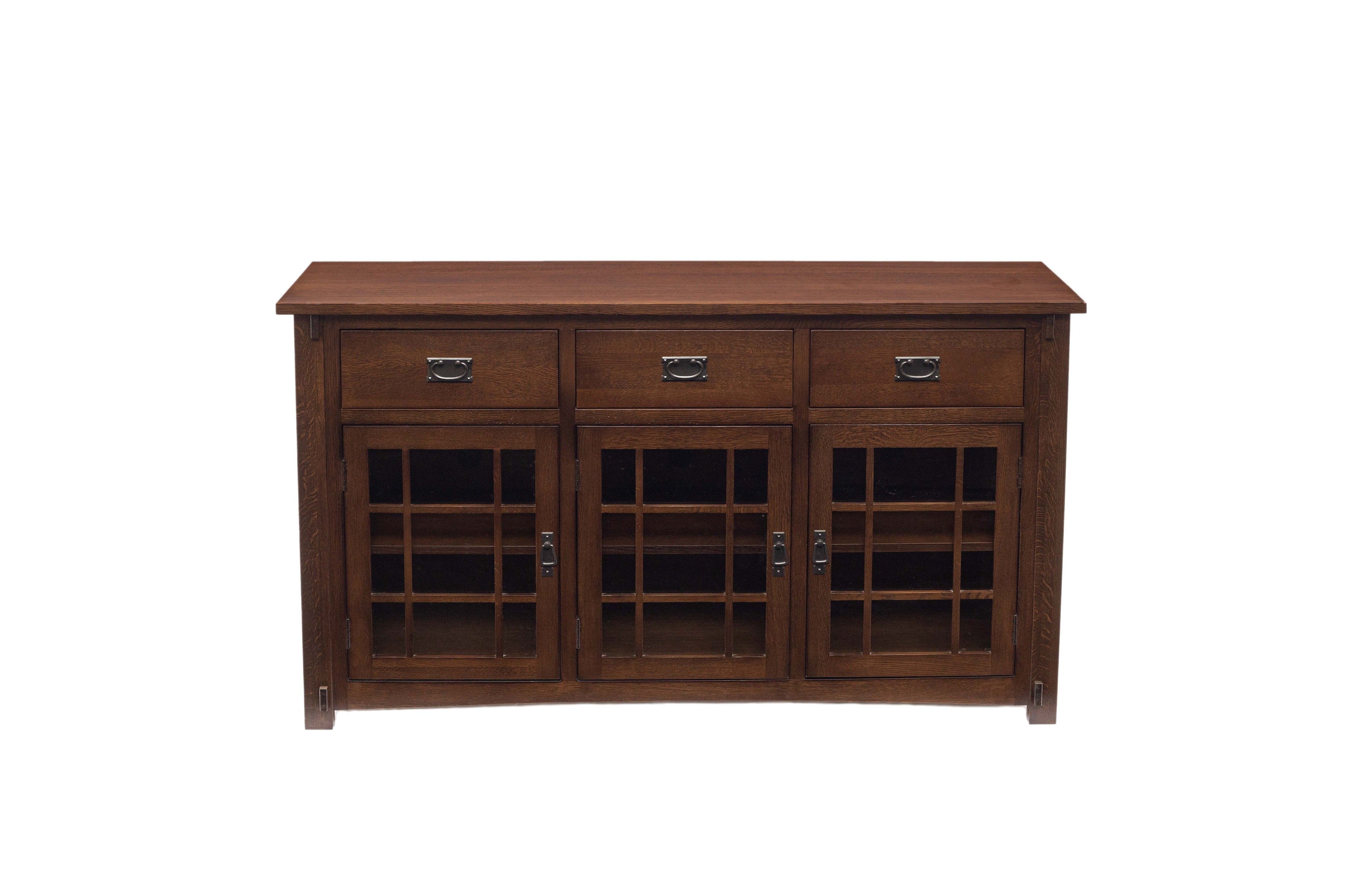 (Micheal's Cherry) Craftsman Mission Solid Oak Sideboard - 65