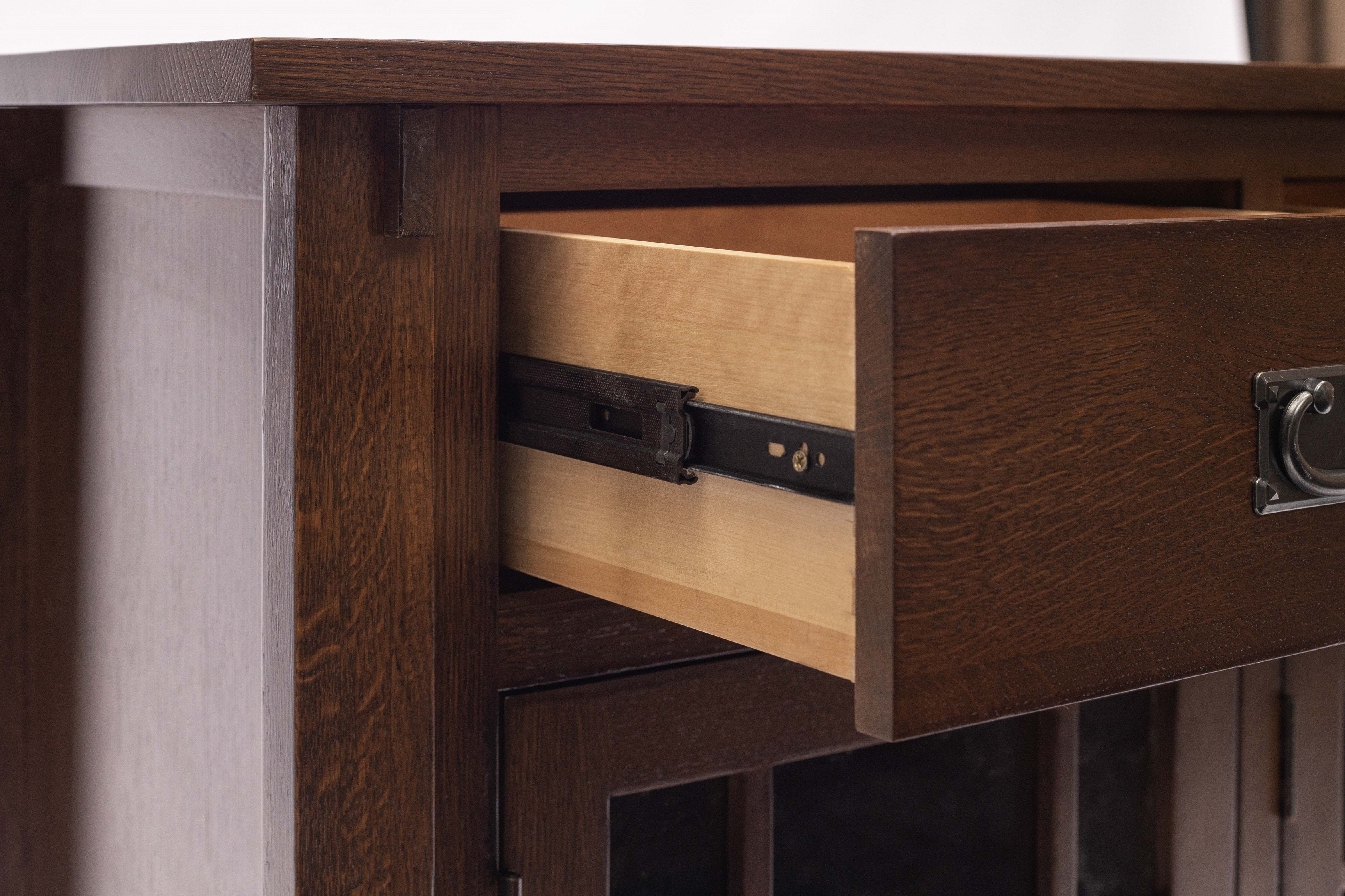 (Micheal's Cherry) Craftsman Mission Solid Oak Sideboard - 65
