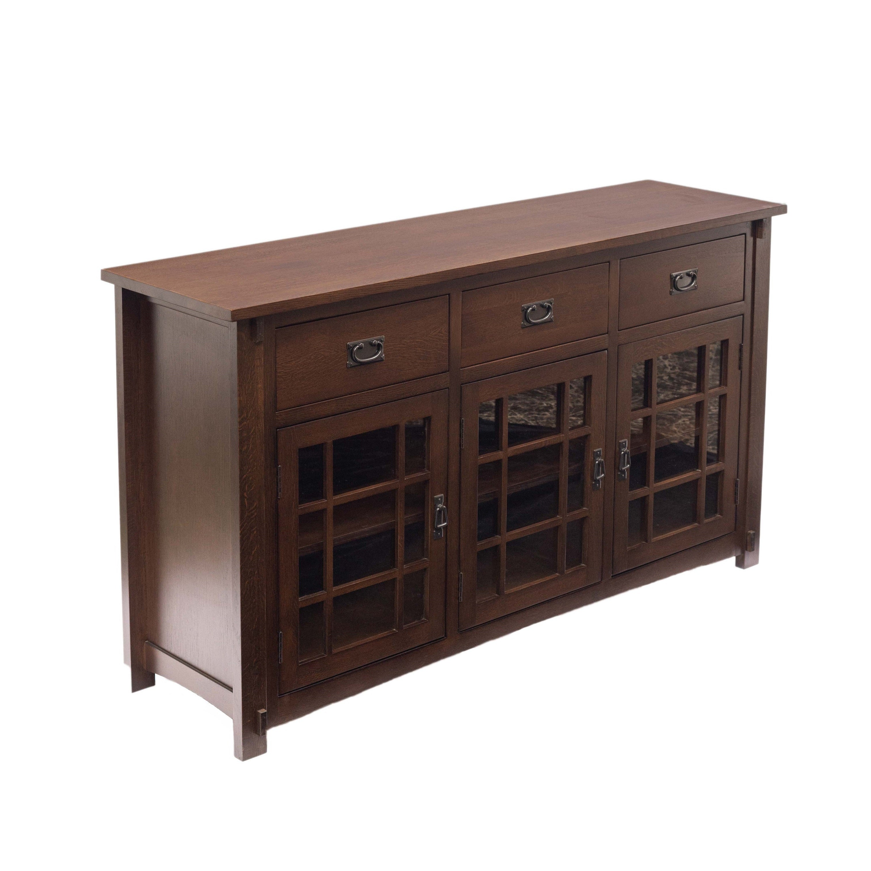 (Micheal's Cherry) Craftsman Mission Solid Oak Sideboard - 65