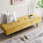 Modern Yellow End of Bed Bench