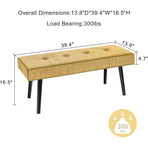 Modern Yellow End of Bed Bench