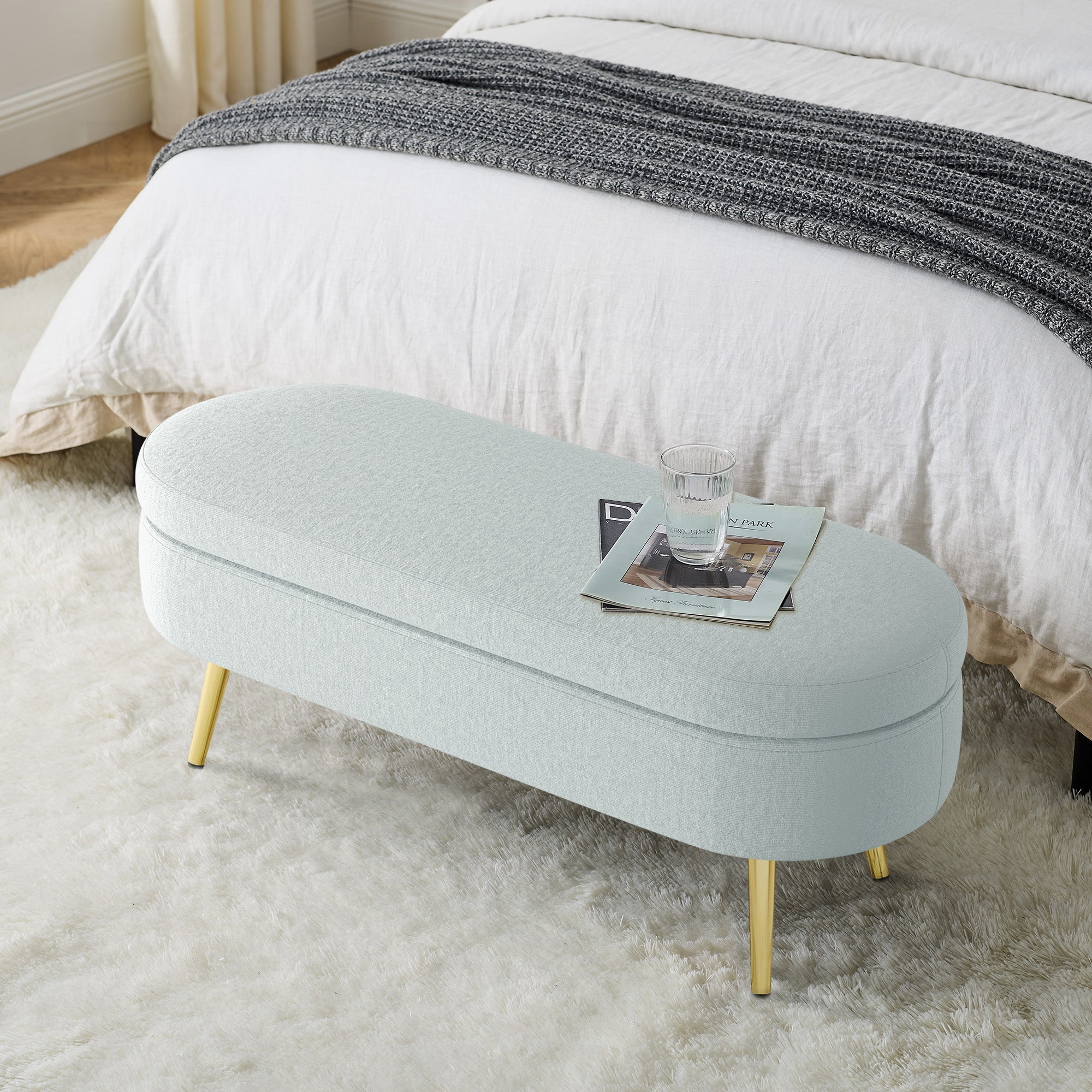 Oval Storage Bench