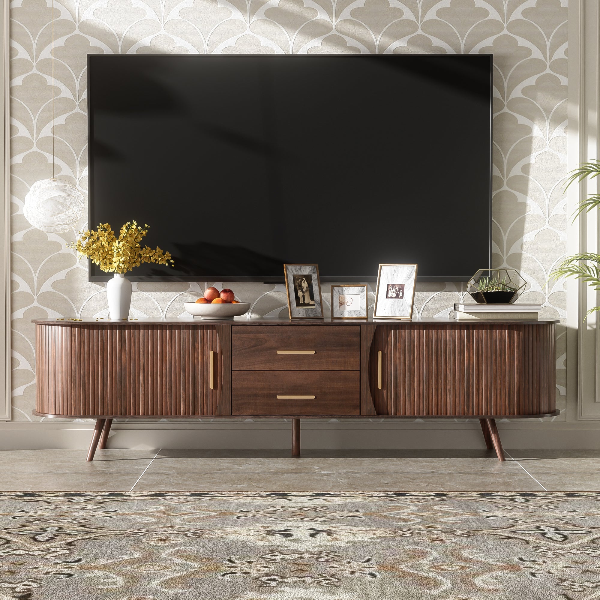 Mid-Century Modern TV Stand for 80