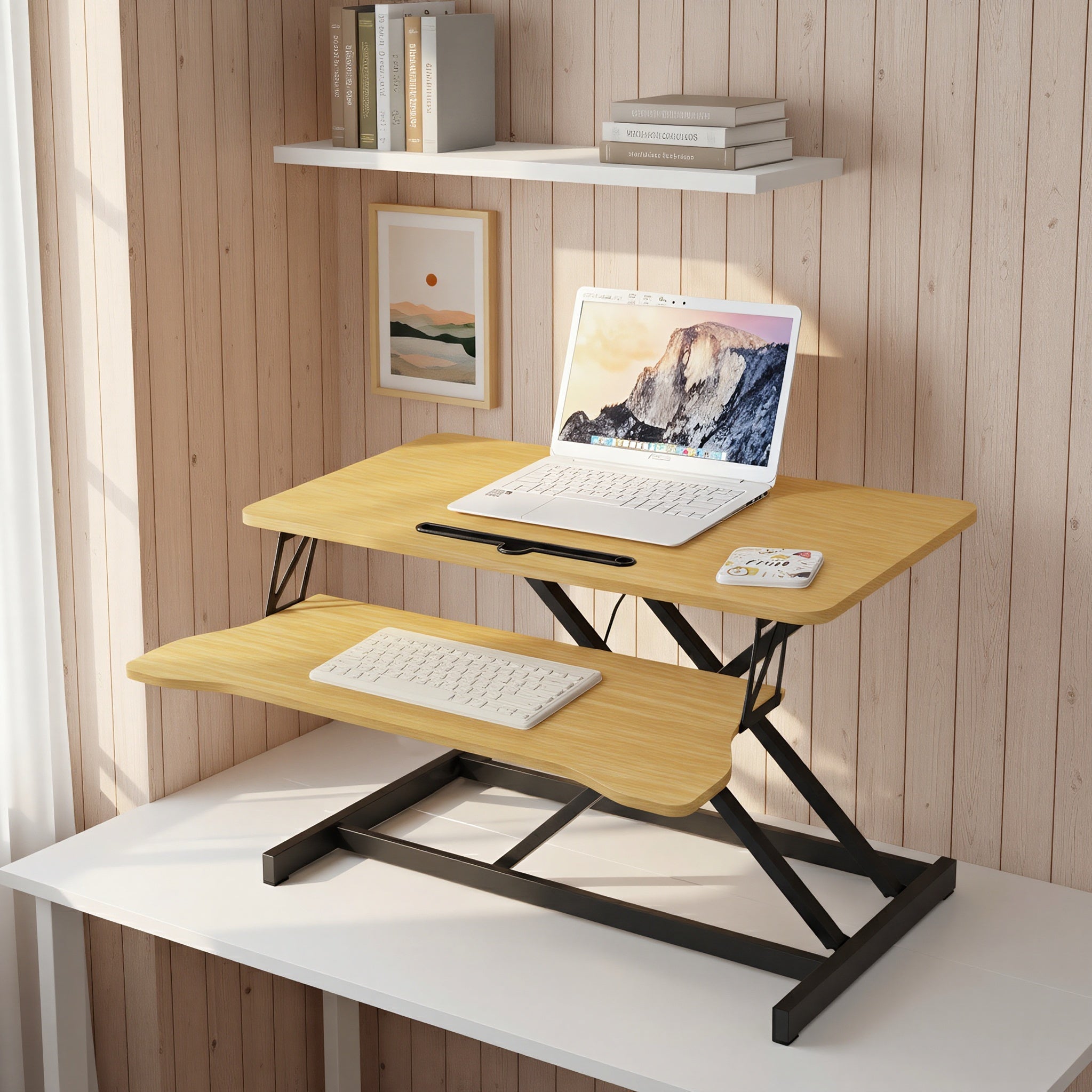 32 Inch Desk Converter – Height Adjustable Sit to Stand Riser