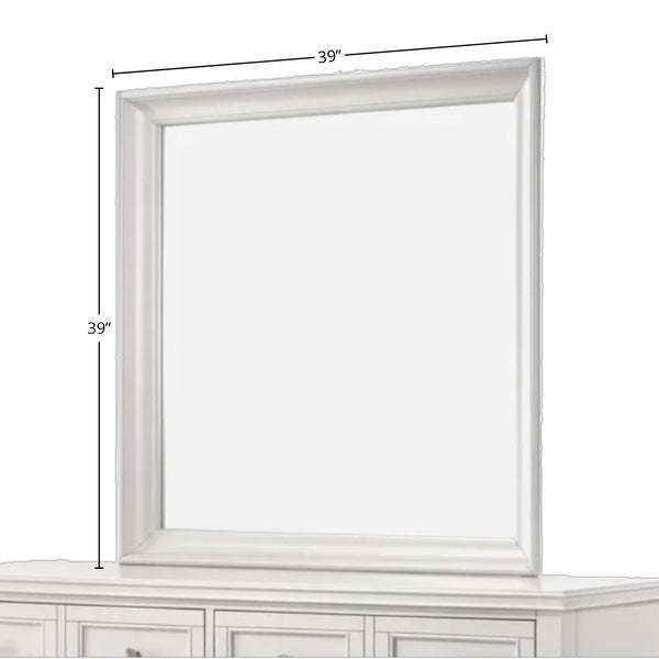 White Square Mirror