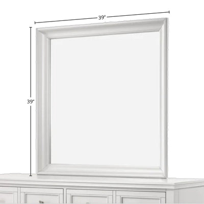 White Square Mirror