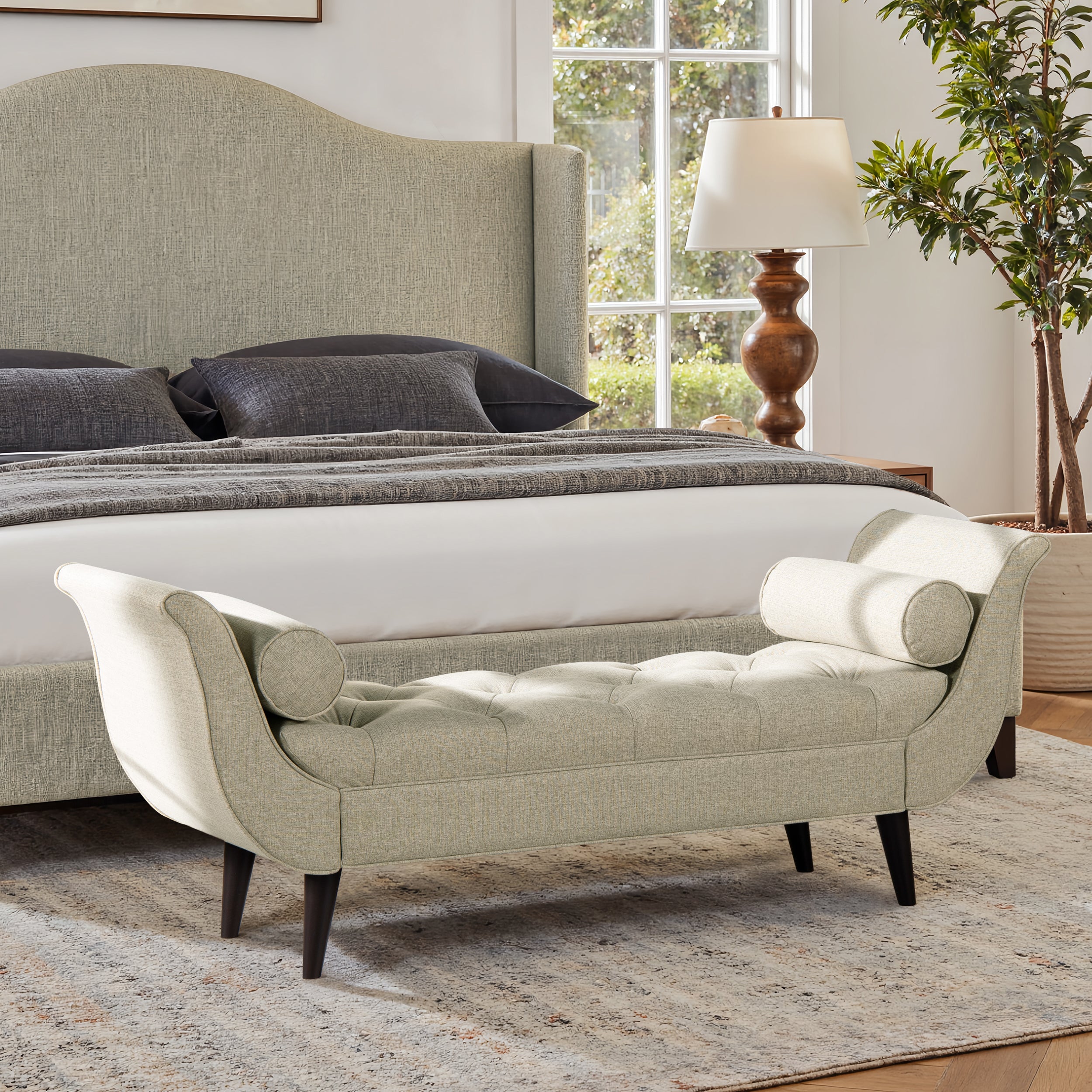 Alma Tufted Bench