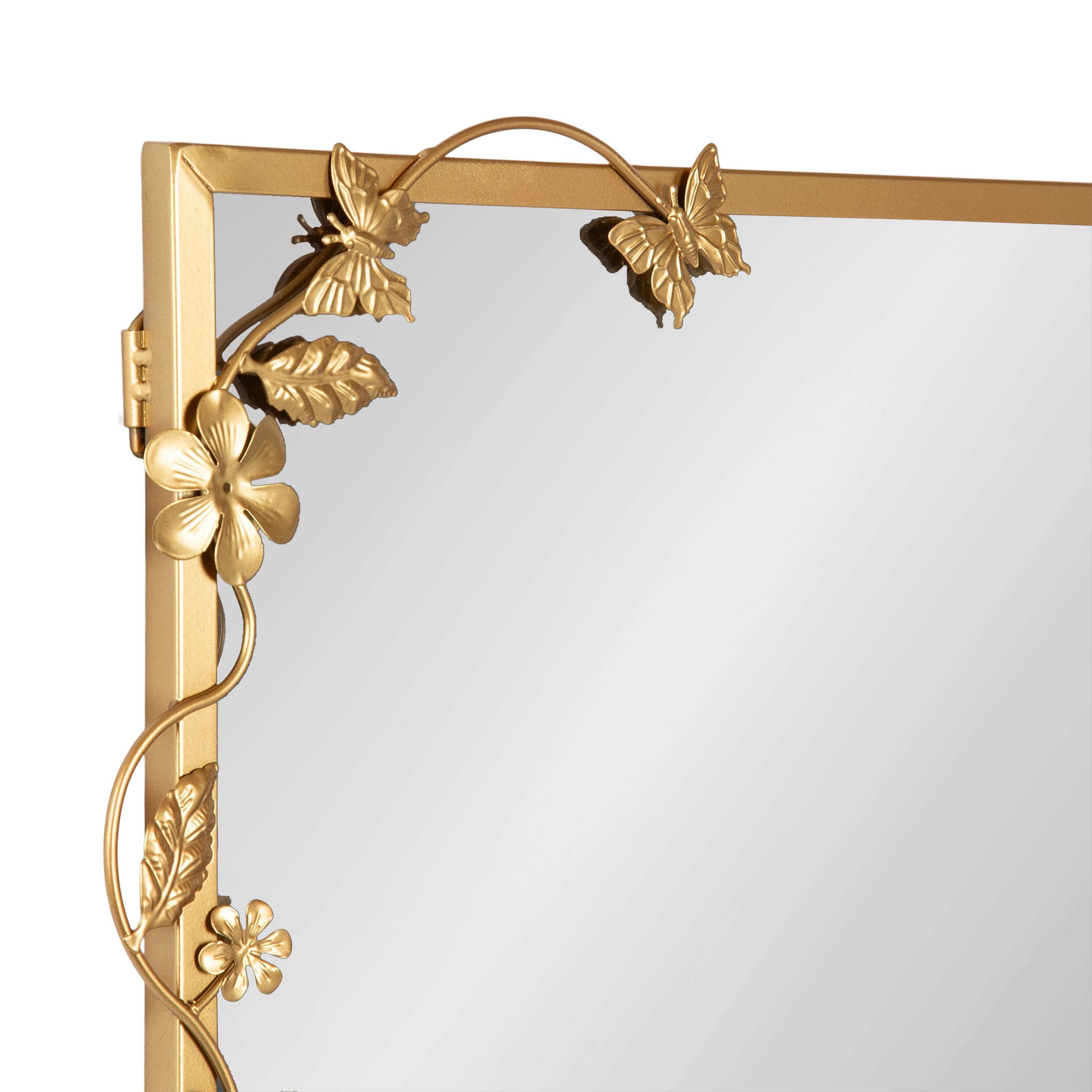 Rosella Floral Rectangular Mirror Metal