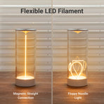 AUGE Light Minimalist Cordless LED Table Lamp, White, Gray