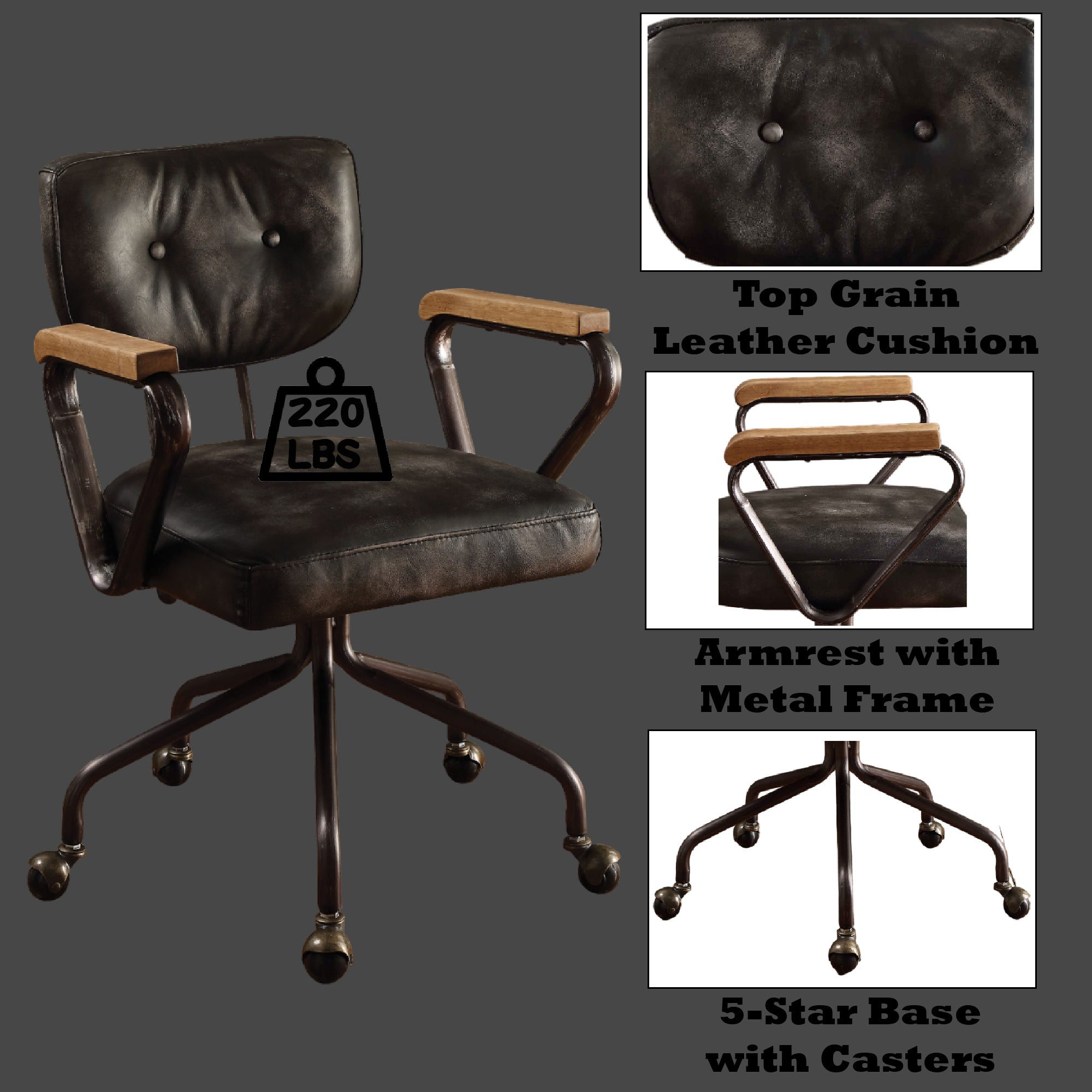 Hallie Vintage Office Chair