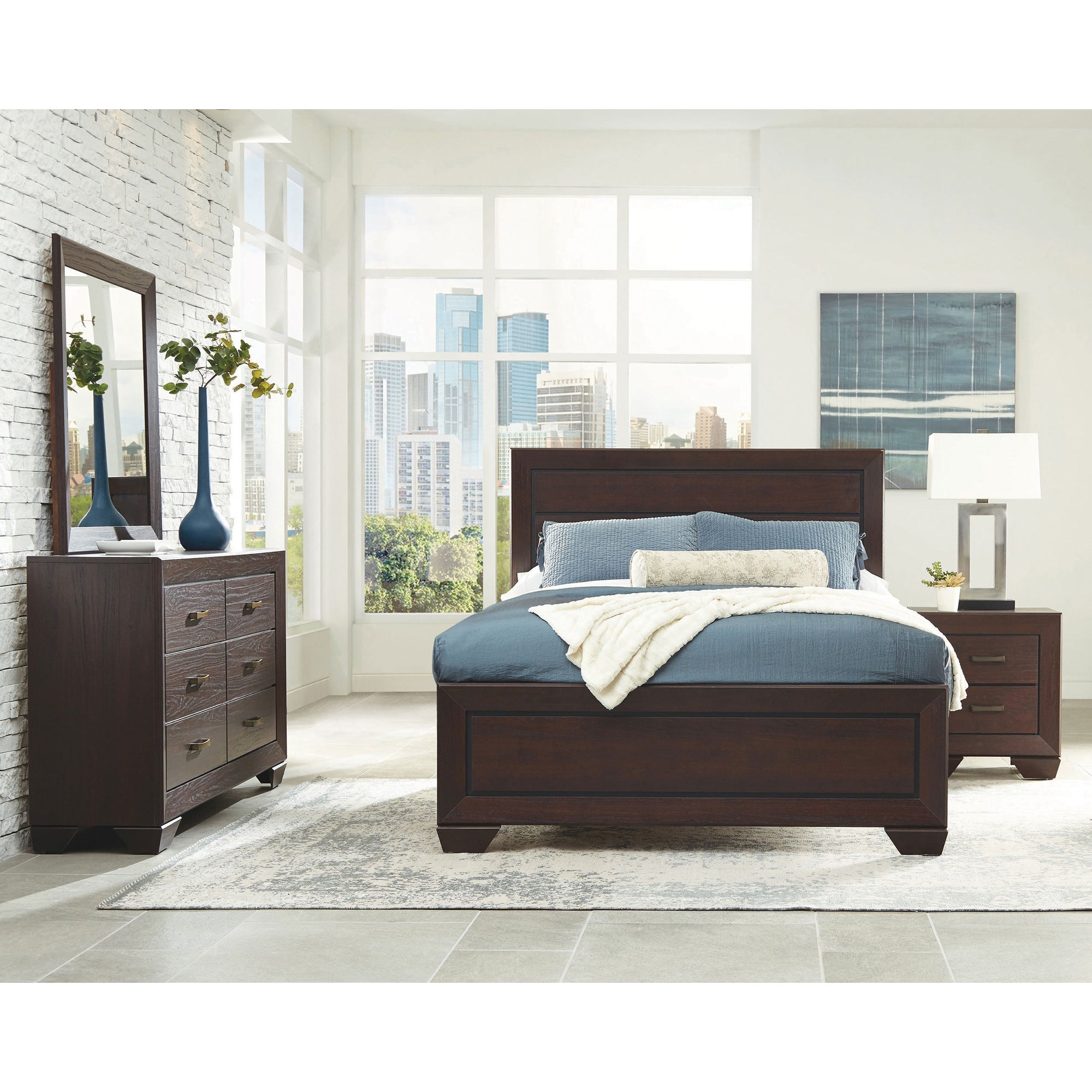 Oatfield Dark Cocoa 4-Piece Queen Bedroom Set