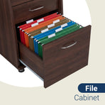 Complete Workstation Computer Desk with Storage in Chocolate