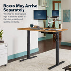 Electric Standing Desk 60 Inch With Butcher Block Top