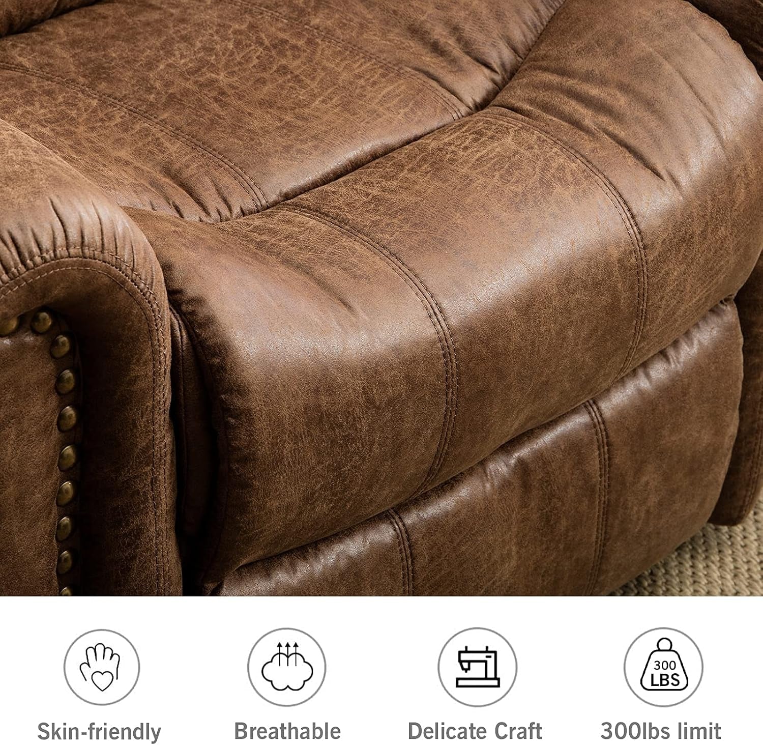 Nut Brown Electric Recliner Chair