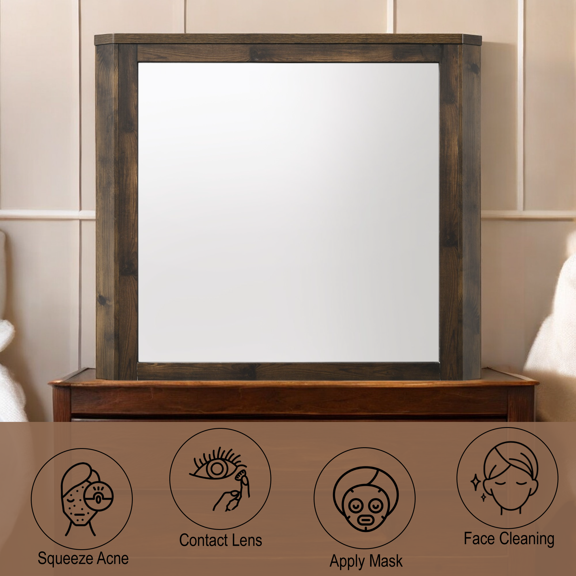 Elettra Rustic Vanity & Dresser Mirror